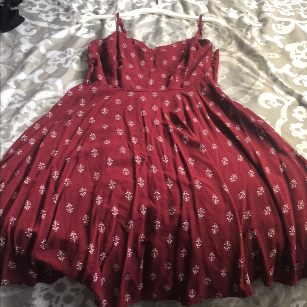 Maroon colored dress